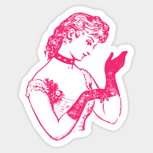 Victorian gloves Sticker